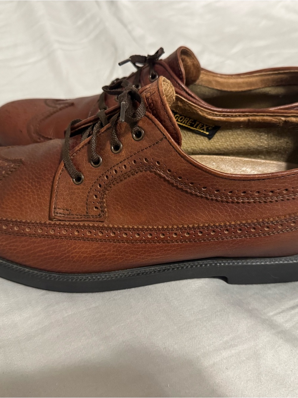VTG Rockport M2775 Men 13 Brown Wingtip Oxfords Leather Waterproof Portugal